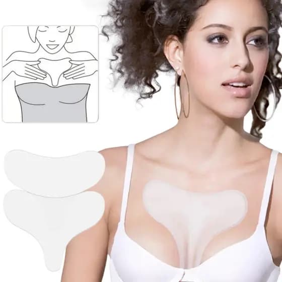 Remoção de rugas e adesivos de mama de silicone anti-envelhecimento, adesivos de mama de beleza reutilizáveis
