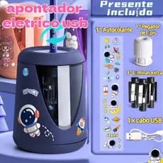 Apontador elétrico com carregamento USB,para lápis Automático 6-8mm Operado,Para Estudantes Papelaria