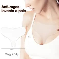 Adesivo de beleza de Silicone reutilizável para pescoço no peito, cuidados com a pele do peito, Gel de manutenção antirr