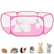Cercadinho portátil dobrável para pets com forro à prova d'água-adequada para cães,gatos,roedores e baby