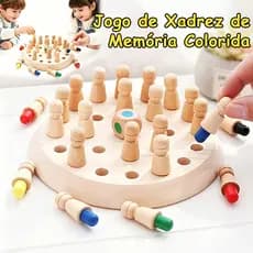 Jogo de aprendizagem de memória de madeira com palitos coloridos, brinquedo educativo de memória para crianças