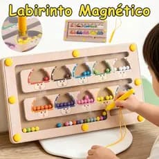 Jogo Montessori de Labirinto Magnético-Classificação por Cores e contagem,Brinquedos educativos para crianças