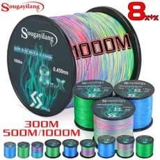 Linha De Pesca Sougayilang 300 Metros 9 Fios Trançados Fio Super Forte Mais Suave
