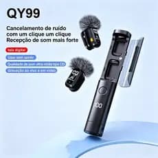 Microfone De Lapela Sem Fio Com Estojo De Carregamento , Redução De Ruído Para Gravação De Vídeo Em Telefone , Podcast ,