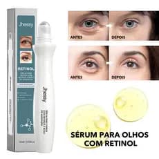 Creme para Olhos com Retinol e Rolo - Anti-Rugas, Clareador, Firmador, Hidratante, Olheiras - 15ml
