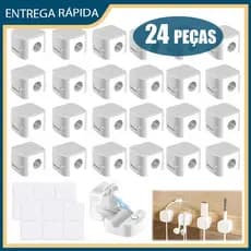 24x Organizador de cabos magnético branco Suporte de cabos para fichas Organizador de cabos