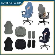 Capa para cadeira de jogos de computador, capa elástica para cadeira de escritório, capa para assento, encosto e braços
