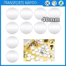 10x Folhas de espelho redondo folhas de espelho acrílico autoadesivas para entradas banheiros pias salas de estar 40mm