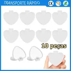 Kit 10 Branco Mini espelho dobrável em formato de coração espelho portátil espelho maquiagem de viagem espelho de bolso