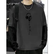 Camiseta Manga Longa Chumbo Streetwear Modelo: "Phones" - Tumblr CAMLG-1499-GRF COYOTE STREET