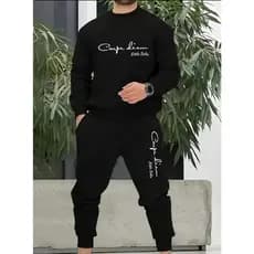 Conjunto Blusa de Frio Preto Gola Careca + Calça de Moletom Modelo: "Carpe Diem" CONJ-1811-PT COYOTE STREET