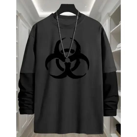 Camiseta Manga Longa Chumbo Streetwear Modelo: "Radioactive" - Tumblr CAMLG-1493-GRF COYOTE STREET