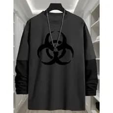 Camiseta Manga Longa Chumbo Streetwear Modelo: "Radioactive" - Tumblr CAMLG-1493-GRF COYOTE STREET