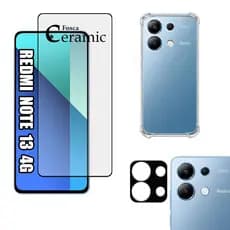 KIT P/ Redmi Note 13 4g Película Fosca + Capa + Câmera