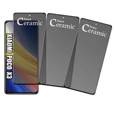 KIT 3x Películas Cerâmica Privacidade Fosca 9D Para Xiaomi Poco X3