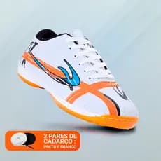 Chuteira de Futsal Masculina e Feminina Branca  Quadra Salão e Campo Envio Rápido e Solado Costurado