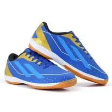 Tênis de Futsal Unissex Azul Futebol Quadra Salão e Campo com Solado Costurado Envio Rápido