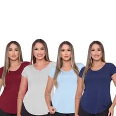 KIT 4  Blusa tapa Bumbum de Viscolycra