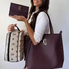 Bolsa Feminina Sacola Grande Tote  Necessaire Porta Documentos Trabalho Viagem Presente Dia Das Mães