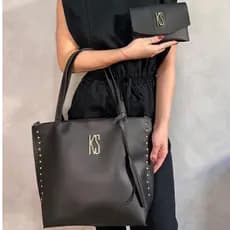 Kit Bolsa Carteira Sacola Tote Porta Documentos Feminina Elegante
