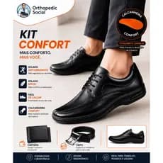 Sapato Masculino Social Cadarço Footwear Confort Gel Promoçao Entrega Imediata