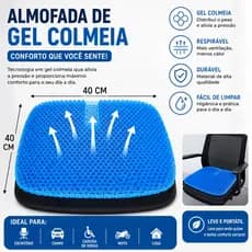 Almofada Gel Favo de Mel Grande Grossa Ortopedica Anticansaço Para Escritório Casa Carro