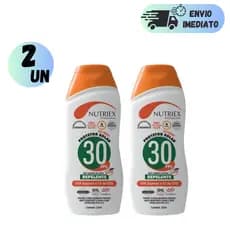 KIT 2 OU 1 PROTETOR SOLAR FPS 30 COM REPELENTE FACIAL E CORPORAL NUTRIEX 120ml 1/3 UVA E UVB NÃO OLEOSO KIT
