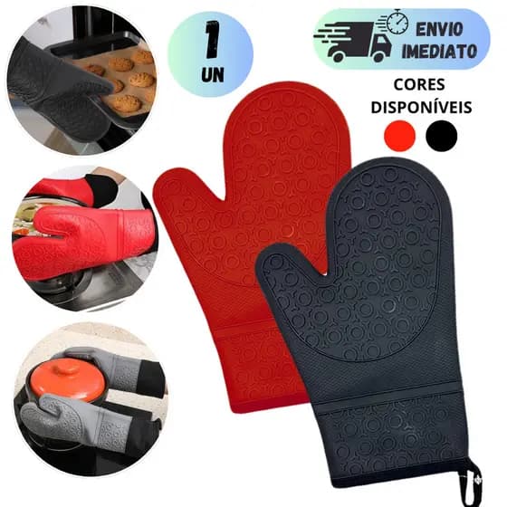 LUVA DE SILICONE COZINHA FORNO ALTA QUALIDADE TEMPERATURA FOGÃO