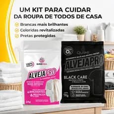 Kit Percarbonato de Sódio 2Kg Tira Manchas Difíceis de Roupas Brancas e Coloridas Alvejante
