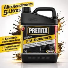 Cera Liquida Pretita Pretinho de Pneus Brilho em Pedras Pretas