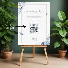 Placa Casamento Pix Operação Lua de Mel QR Code Personalizada Noivos Gravata Festa Recepção MDF Decorativa Barata Oferta