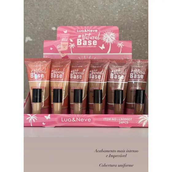 Base Natural - Excelente Cobertura - Acabamento intenso e  impecável - Cobertura Uniforme