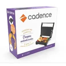 Grill Cadence duas chapas,GRL616 1000W