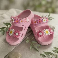 Papete Ijetada Infantil de Flores Menina Super Confortavel Antederrapante e Macia Papete Feminina...