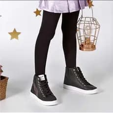 Tênis Feminino Infantil Cano Alto Casual Escolar Menina Rubi Zíper Confortável