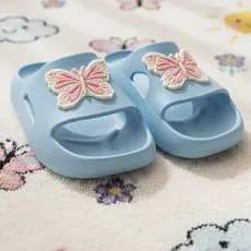chinelo nuvem infantil  borboleta  macio confortável  antiderrapante