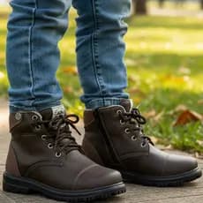 Bota Coturno Infantil Masculina Tratorada Botinha Menino Confortável Antiderrapante Inverno Resisten