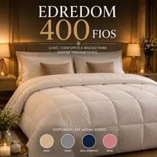 Edredom Casal Queen King 400 Fios Premium Manta 180 Toque Macio Conforto Hotel