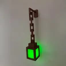 Luminária Abajur Lampião de cobre Mine com suporte de parede decorativa + bateria extra