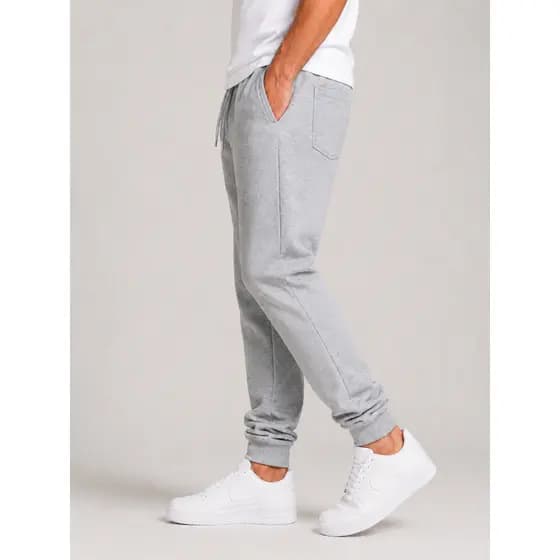 Calça Jogger de Moletom Masculina Adulto Básica Flanelada com Cordão e Bolsos