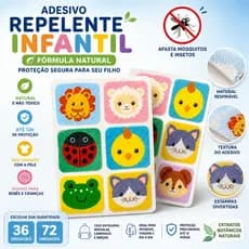 Kit Adesivo Repelente Infantil Natural Proteção Até 12h 36 72 144 Unidades