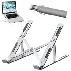 Base suporte para Notebook Macbook Laptop Celular livro feita em alumínio com bolsa para transporte