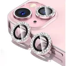 Kit Vidro Película Lente De Câmera Brilho Diamante Para IPhone 11 12 13 14 15 16 17 Pro Max 17AIR