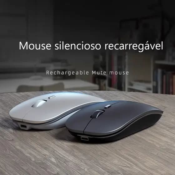 Mouse sem fio Bluetooth 2.4G, compatível com transmissão sem fio, conexão via interface USB + interface LeTV
