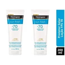 NEUTROGENA - Kit com 2 Protetores Solar Corporal Sun Fresh FPS 70 200ml