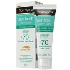 Protetor Solar Facial Sem Cor para Pele Mista a Oleosa Neutrogena Sun Fresh Derm Care FPS70 40g