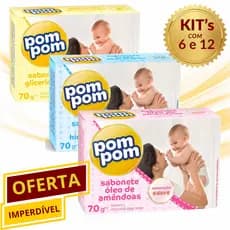 12 Unidades Sabonete Pom Pom 70g Escolha Fragrâncias