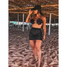 Saia Saída de Praia Feminina Rendada Tricô Moda Verão Ponto Crochê Tendência | Use&use Tricot