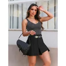 Regata Feminina Lurex de Brilho Modal | Use&use Tricot