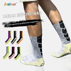 Jcolour Kit 6 pares de meias esportivas profissionais resistentes desgaste masculino personalizado